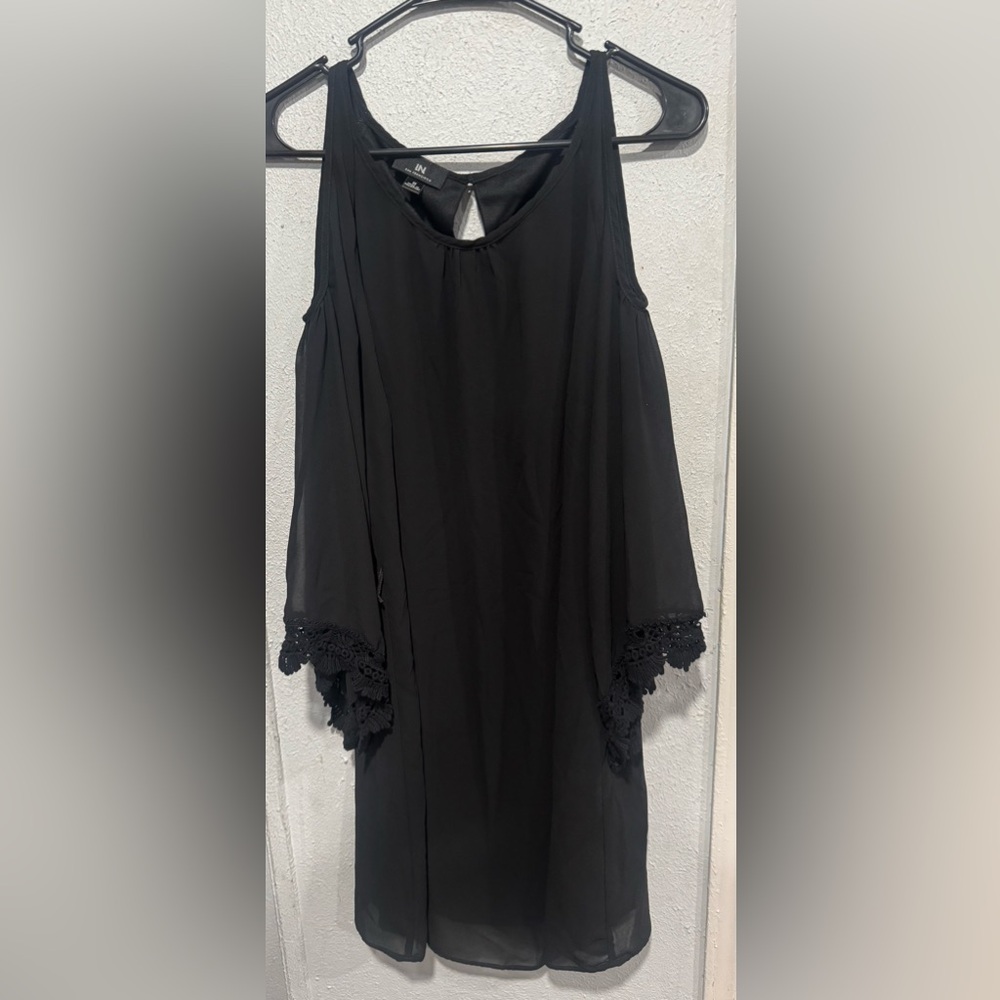 Black Women's Crochet-Trim Skirt